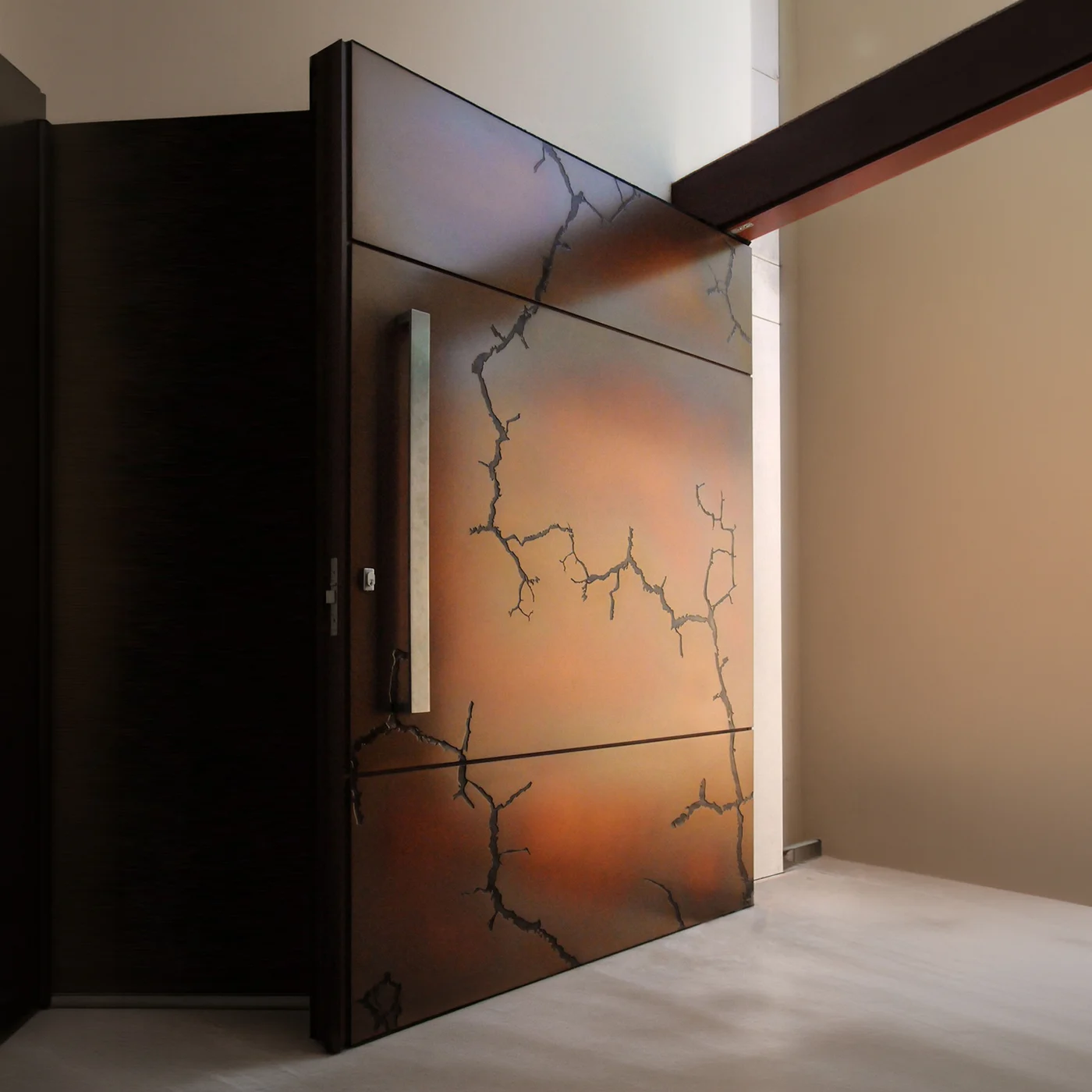 Patterned pivot door design reference 0141 from the AsvntDoor design library