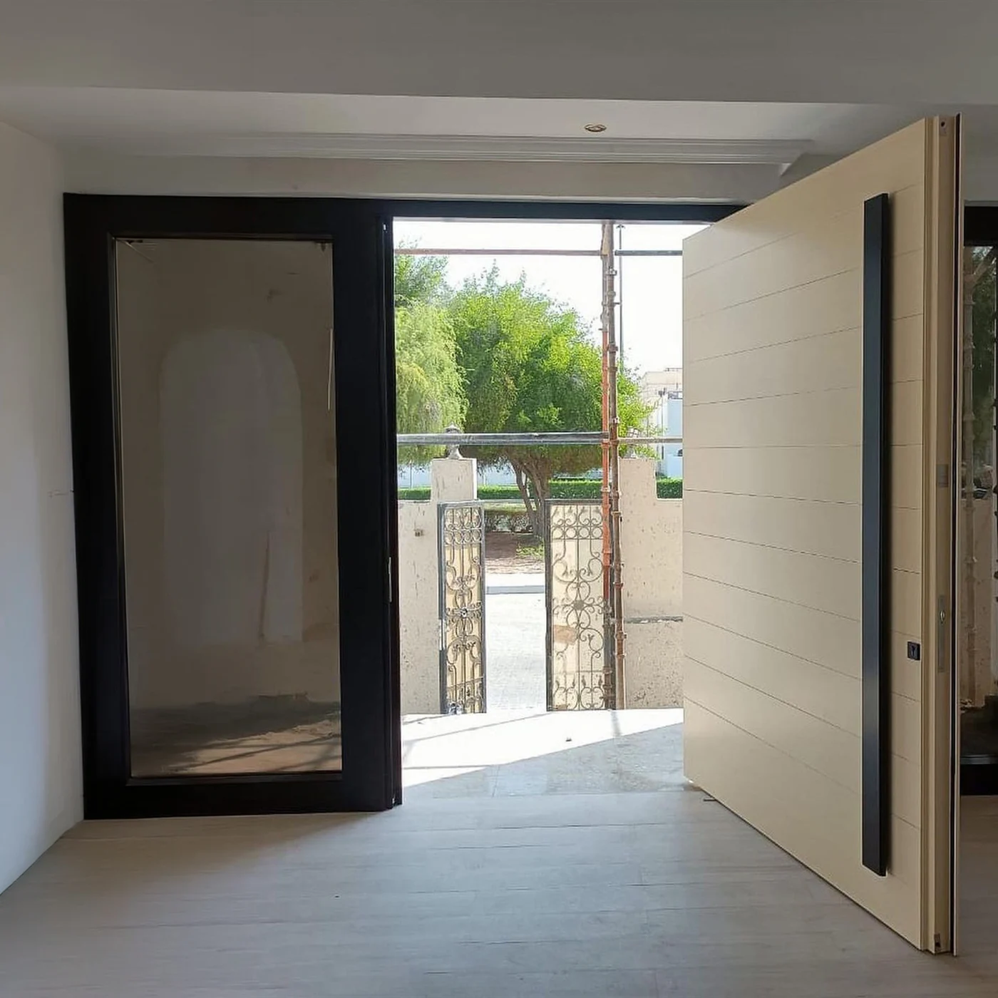 Solid-colour pivot door design reference 0086 from the AsvntDoor design library
