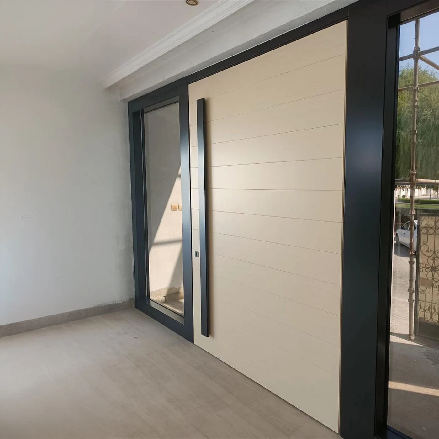 Solid-colour pivot door design reference 0087 from the AsvntDoor design library