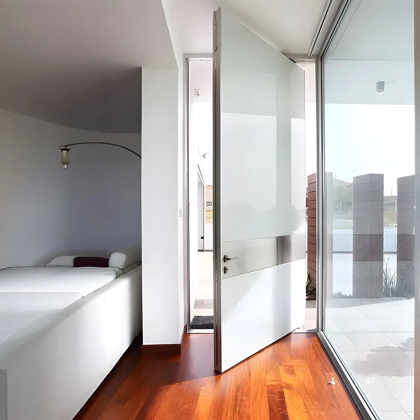 Solid-colour pivot door design reference 0116 from the AsvntDoor design library