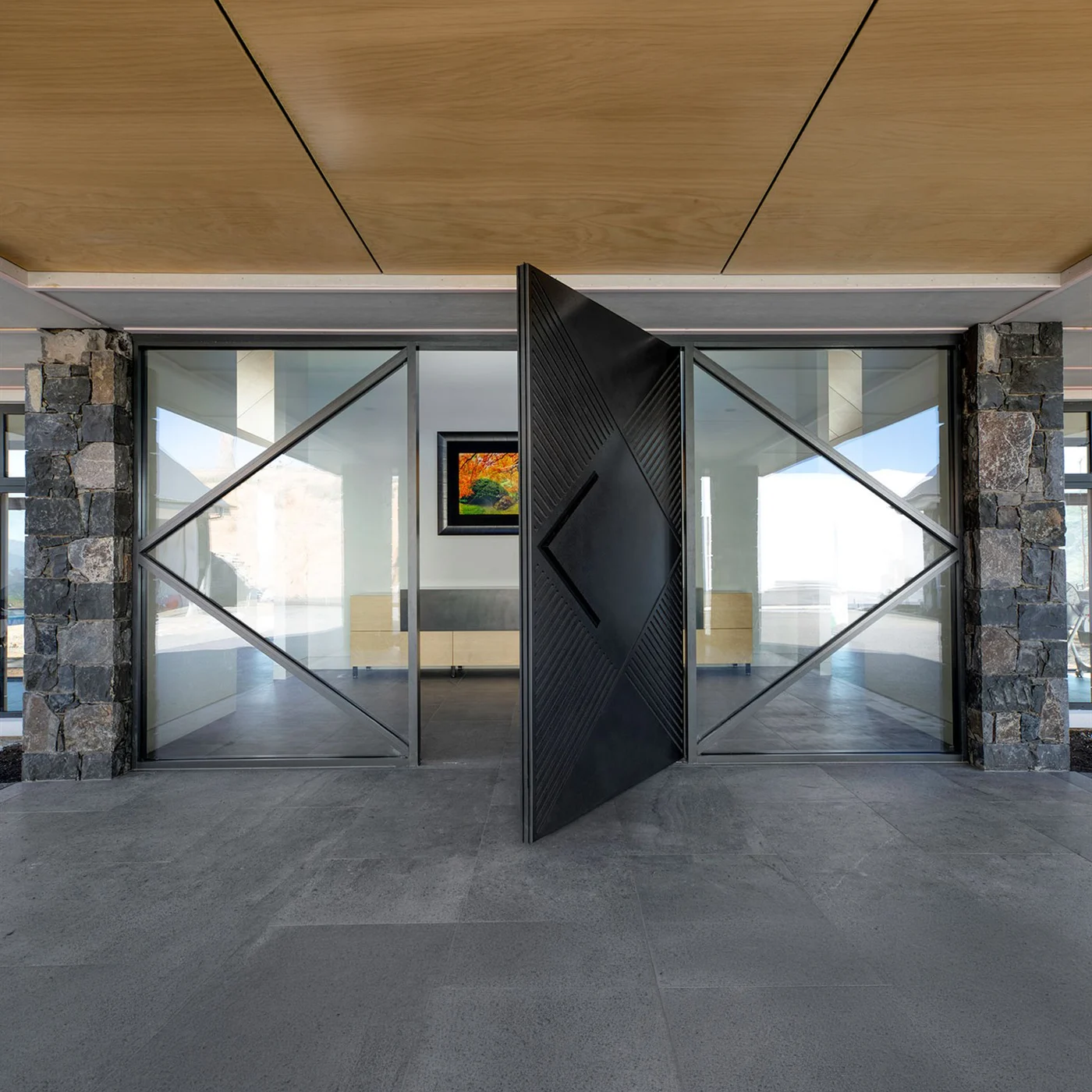 Solid-colour pivot door design reference 0147 from the AsvntDoor design library
