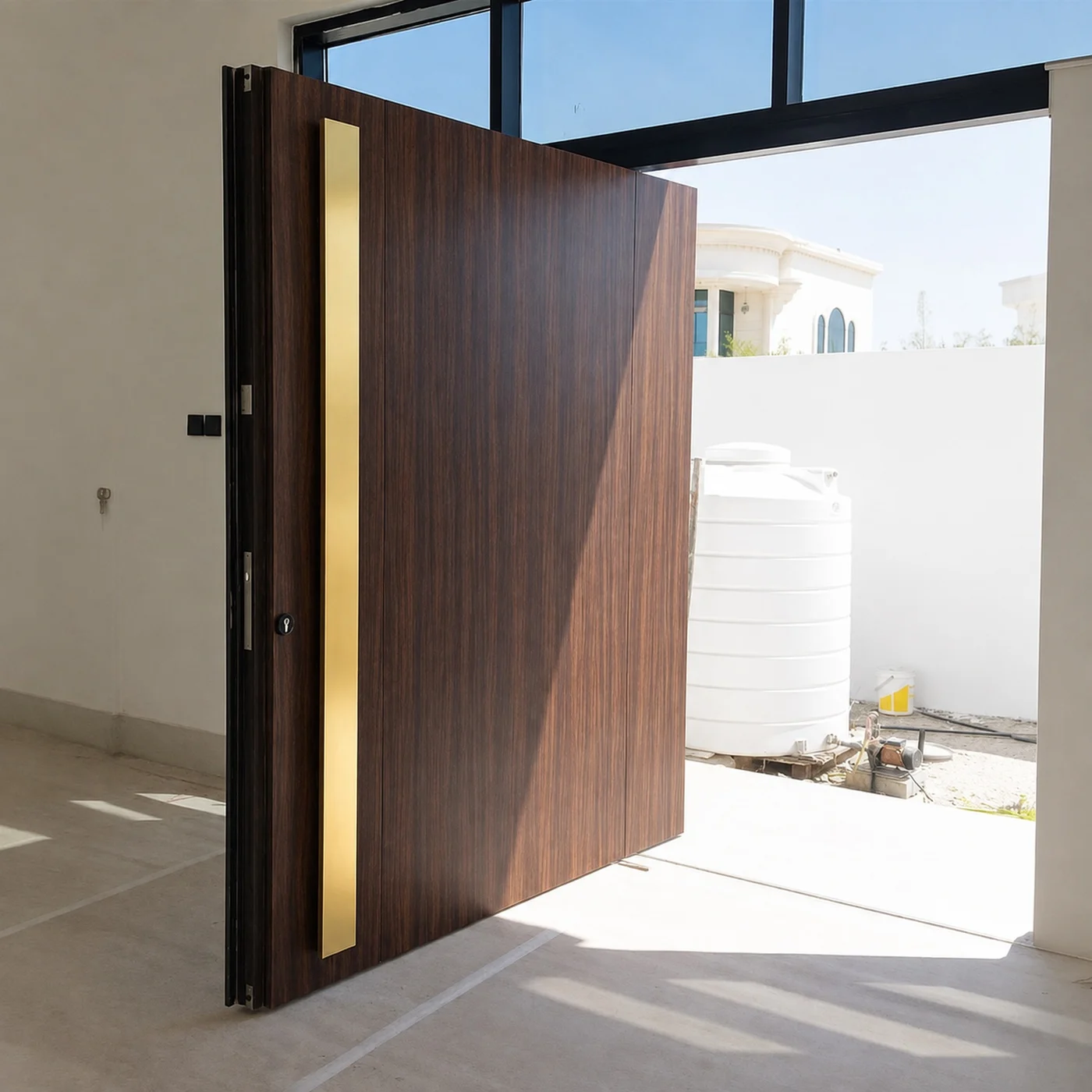 Wood-grain pivot door design reference 0088 from the AsvntDoor design library