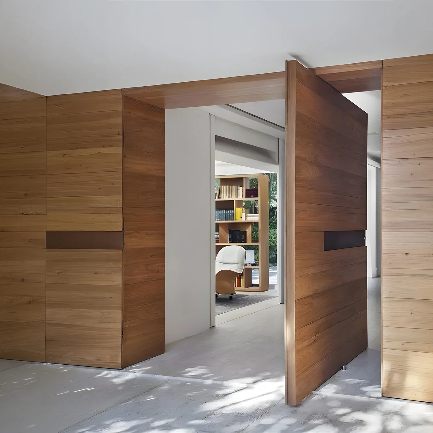 Wood-grain pivot door design reference 0120 from the AsvntDoor design library