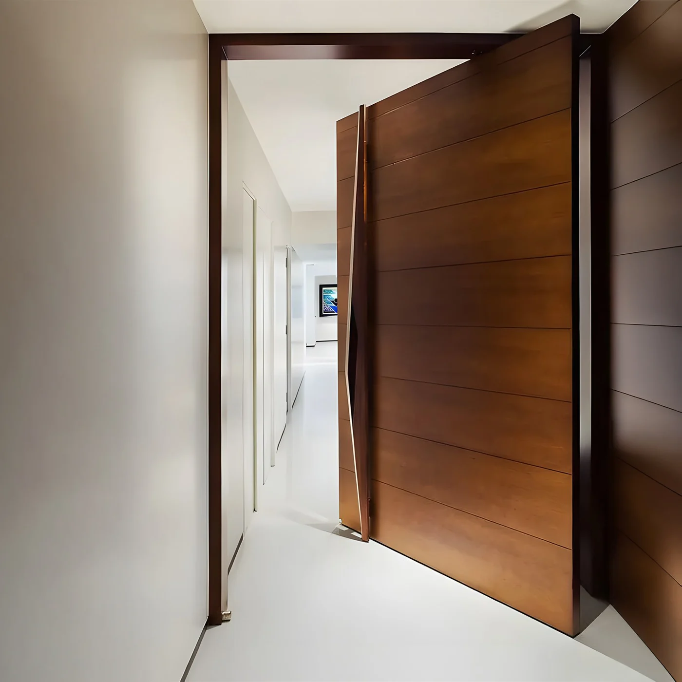 Wood-grain pivot door design reference 0132 from the AsvntDoor design library