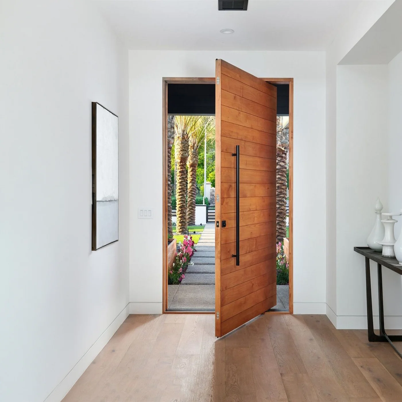 Wood-grain pivot door design reference 0155 from the AsvntDoor design library