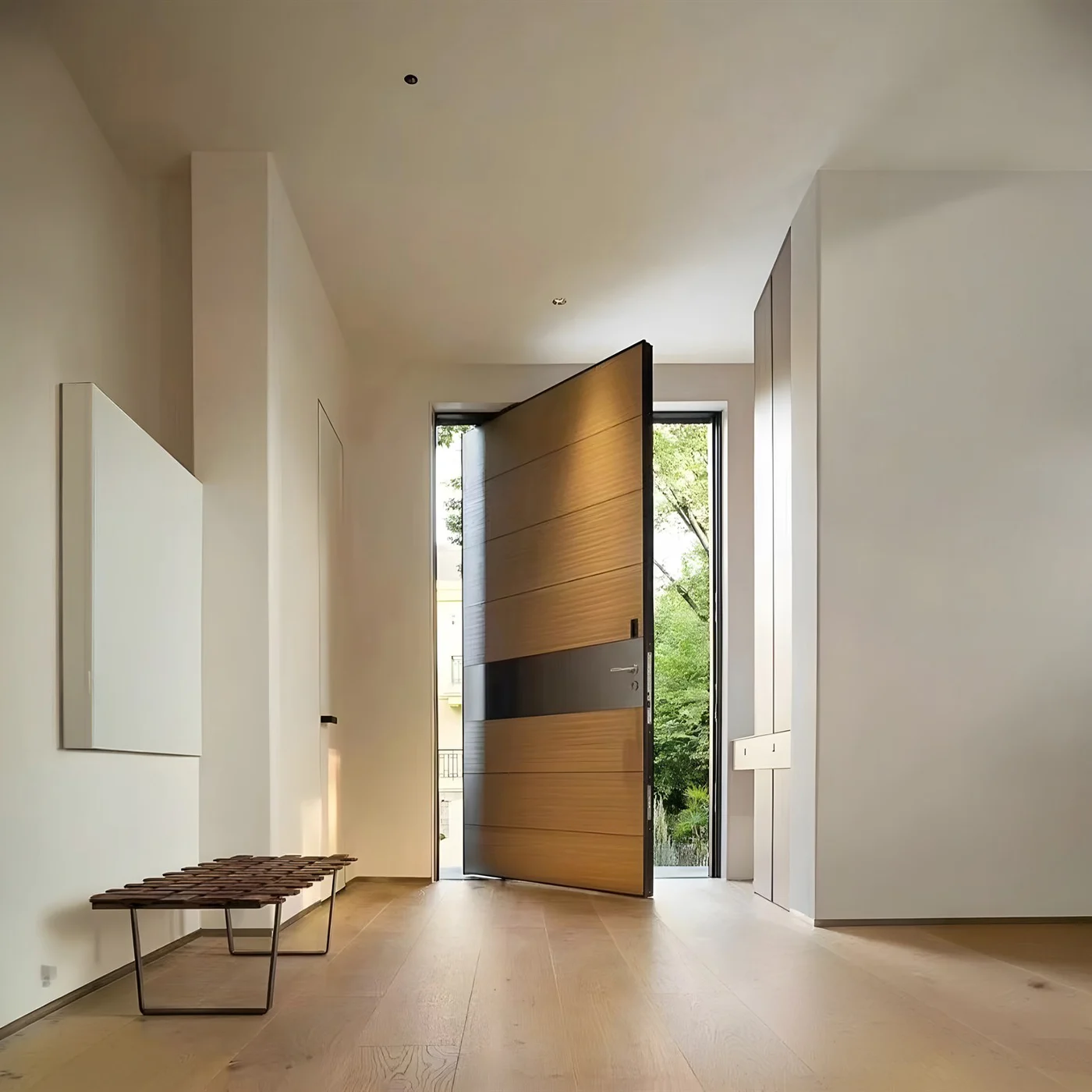 Wood-grain pivot door design reference 0159 from the AsvntDoor design library